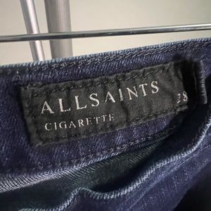 Allsaints blue cigarette skinny jeans